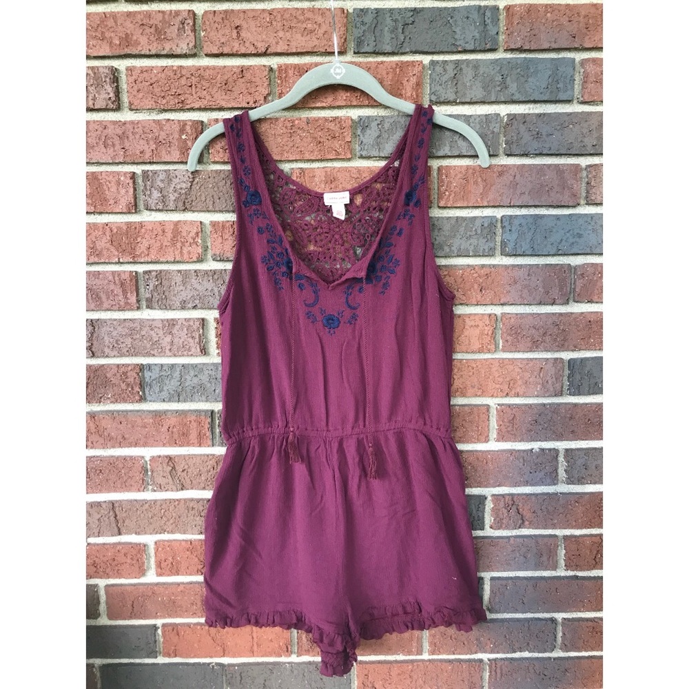 Embroidered Tank Romper